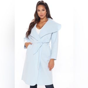 Fashion Nova Wrap Coat - (L)